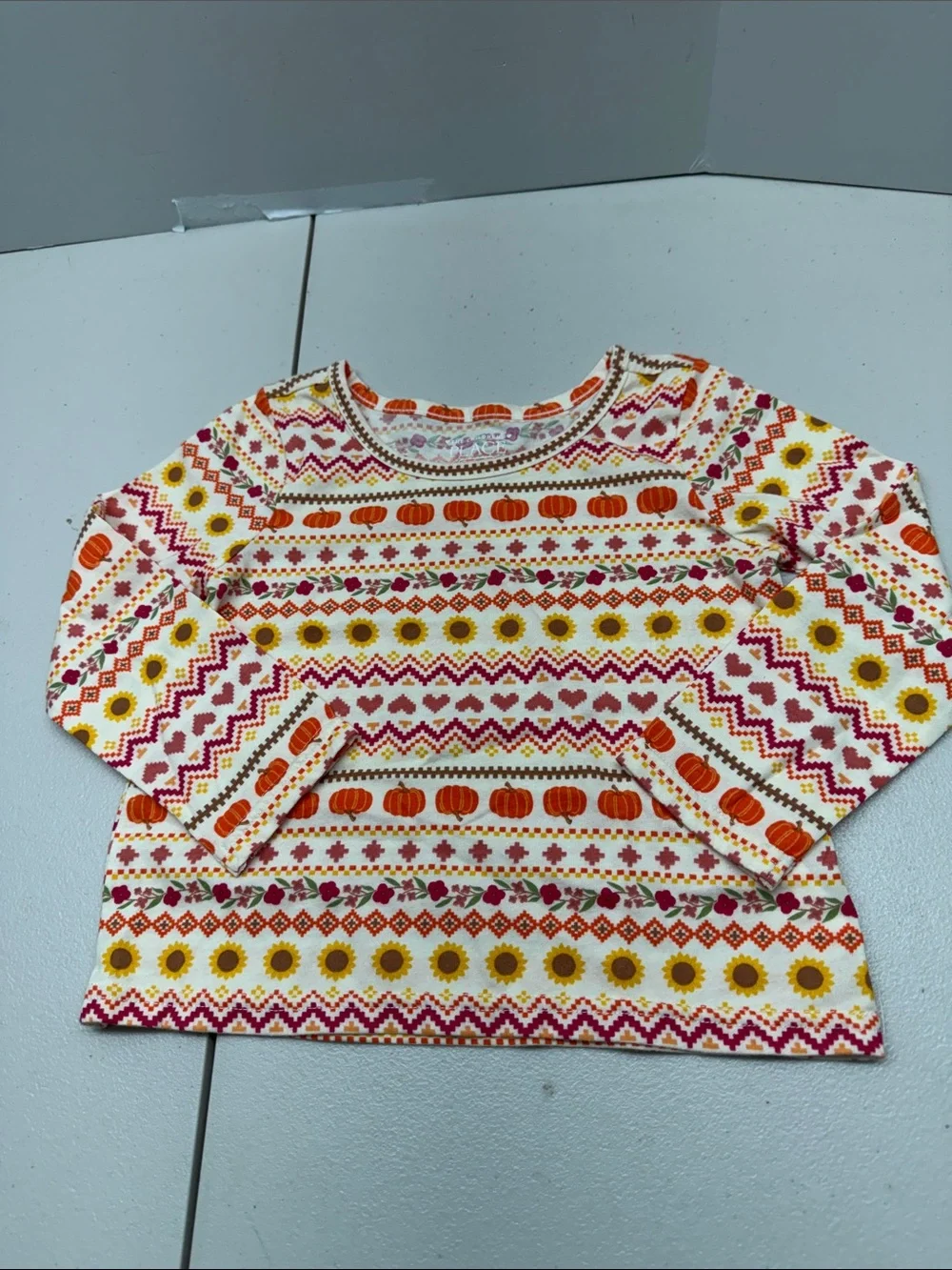 The Children's Place Rust Orange Corduroy Pinafore Dress with top. NWT